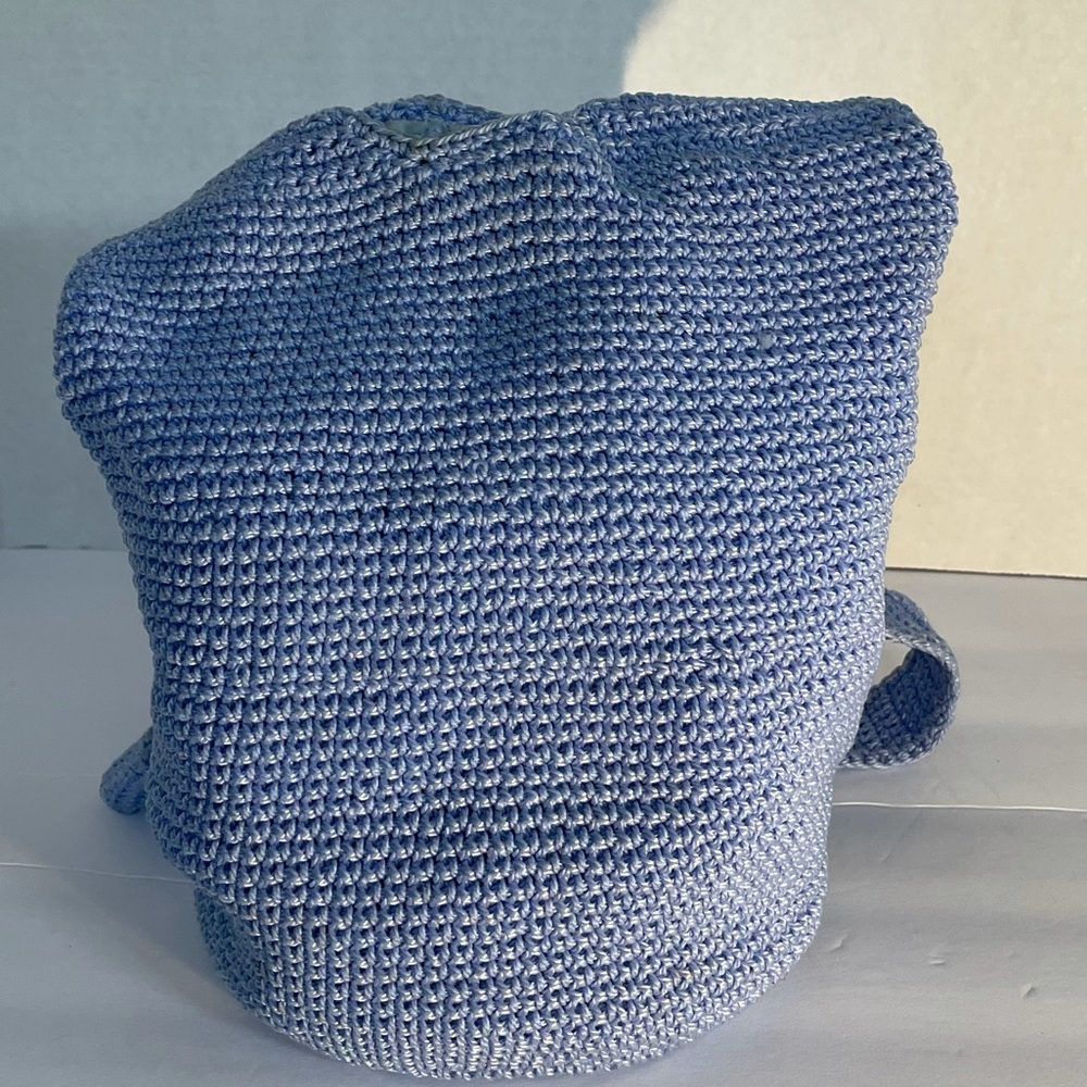 Vintage Sky Blue Woven Bag
